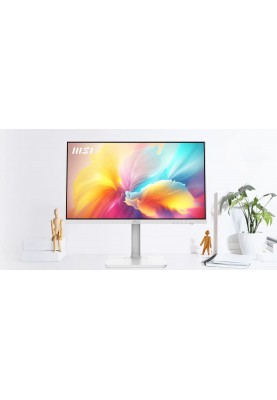 MSI Монітор 23.8" Modern MD2412PW HDMI, USB-C, MM, IPS, 100Hz, 4ms, sRGB 114%, Pivot, білий