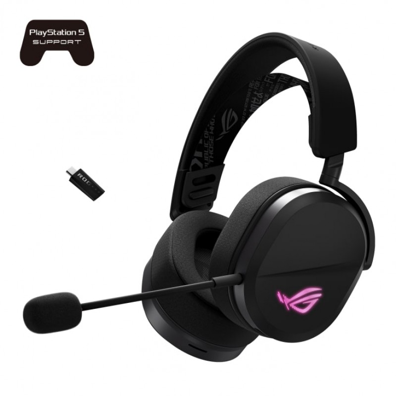 ASUS Гарнітура ігрова ROG Pelta, USB-A/BT/WL, RGB, 1.8м, чорний