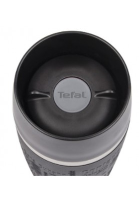 Tefal Термочашка Travel Mug, 360мл, діам60, t хол. 8г, гар.4г, нерж.сталь+пластик, чорний