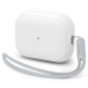 Spigen Чохол для Apple AirPods Pro 2 Silicone Fit, White+Strap Gray