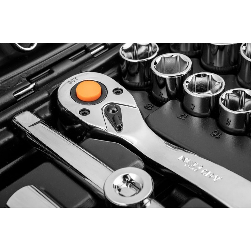 Neo Tools Набір інструментів, 82шт, 1/2", 1/4", CrV, eco кейс