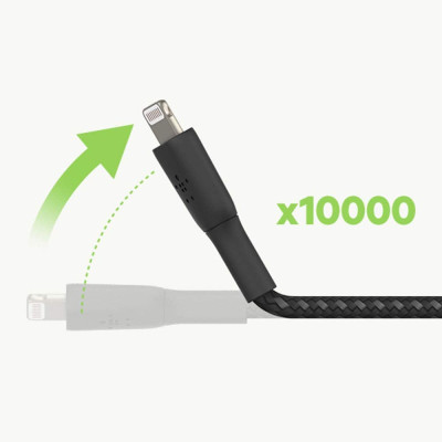 Belkin Кабель USB-A > Lightning заряджання/синхронізації 1м, 12Вт, плетений, білий