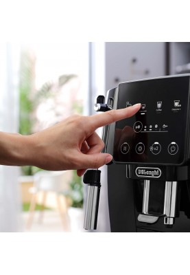 Delonghi Кавомашина Magnifica Start, 1.8л, зерно+мелена, ручний капучинатор, дисплей, авторецептів -4, підігрів чашок, чорний