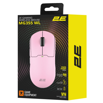 2E Gaming Миша MG355 WL, RGB, USB-A/WL, розовий