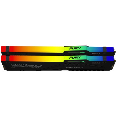Kingston Пам'ять ПК DDR5 128GB KIT (64GBx2) 5600 FURY Beast RGB