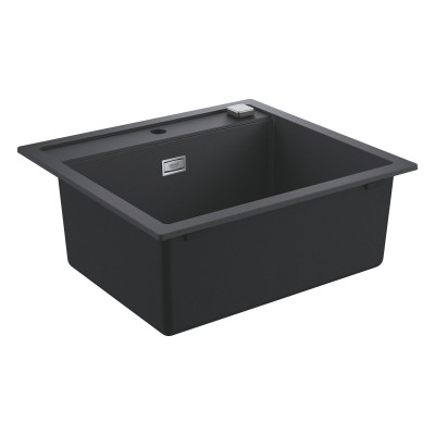 Grohe Мийка кухонна K700, граніт, прямокут., без крила, 560x510x200мм, чаша - 1, врізна, чорний граніт