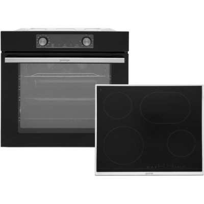 Gorenje Комплект (духовка + поверхня електричні BOSX6737E06BG + ECT43X), 738885, чорний