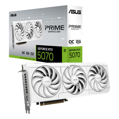 ASUS Відеокарта GeForce RTX 5070 12GB GDDR7 OC PRIME-RTX5070-O12G-WHITE білий