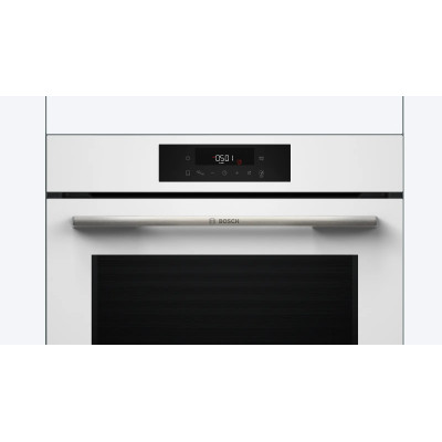 Bosch Духова шафа Bosch електрична, 76л, A, дисплей, конвекція, телескопічні направляючі (2 рівня), soft closing, білий
