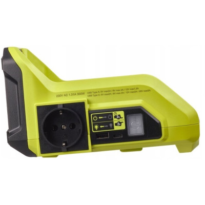 Ryobi Інвертор напруги акумуляторний RY36BI300A-0, MAX POWER 36В, 220В, 300Вт/500Вт пікова, (без АКБ та ЗУ)