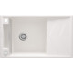 Deante Мийка кухонна Magnetic, граніт, прямокут., з крилом, 820х500х219мм, чаша - 1, накладна, алебастр