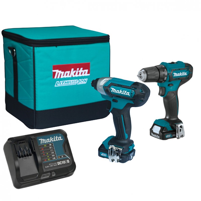 Makita Набір інструменту CLX224SA CXT 12Vmax (DF333DZ, TD110DZ, DC10SB, BL1021Bx2)