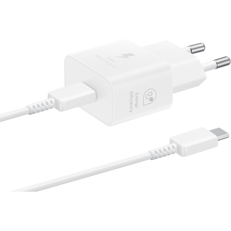 Samsung Зарядний пристрій мережевий 25Вт USB-С, кабель USB-C > USB-C, 1м, білий