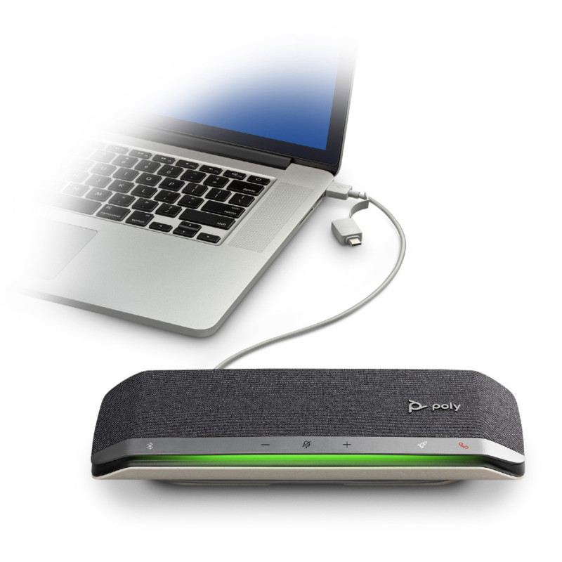 Poly Cпікерфон Sync 40, сертифікат Microsoft Teams, USB-A, USB-C, Bluetooth, сірий