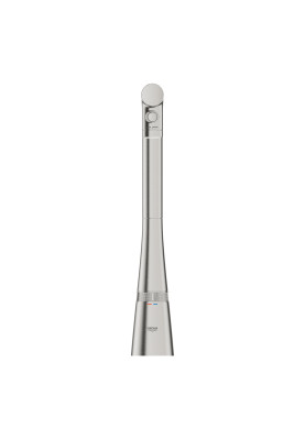 Grohe Змішувач для кухні Scala, довж.виливу - 200мм, поворотний, витяжний, вентиль + кнопка, супер сталь