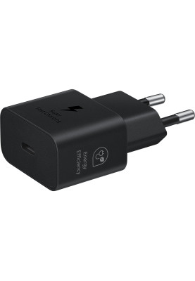 Samsung Зарядний пристрій мережевий 25Вт USB-С, кабель USB-C > USB-C, 1м, чорний