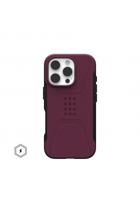 UAG Чохол для iPhone 16 Pro, Civilian Magsafe, Bordeaux