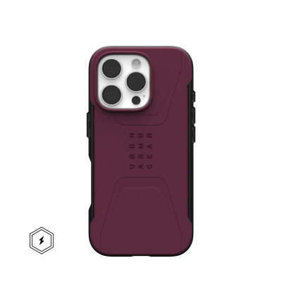 UAG Чохол для iPhone 16 Pro, Civilian Magsafe, Bordeaux