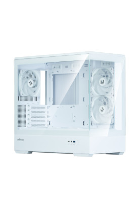 Zalman Корпус P30 White V2, без БР, 1xUSB3.0, 1хUSB Type-C, 3x120мм ARGB, TG Front/Side Panel, mATX, білий