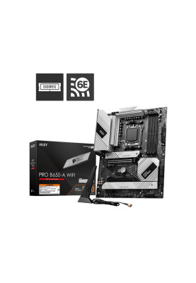 MSI Материнська плата PRO B650-A WIFI sAM5 B650 4xDDR5 M.2 HDMI DP WiFi BT ATX