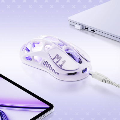 GravaStar Миша  Mercury M1 Pro, magnesium alloy body, BT/WL/USB-A, RGB, Lavender Purple