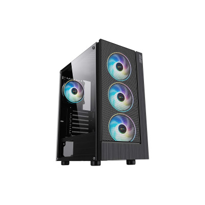 2E Gaming Корпус Virtus G3301 без БЖ 1xUSB3.0, 2xUSB2.0, 3x120мм ARGB, VGA 325мм, LCS ready, HUB, TG Side Panel, ATX, чорний