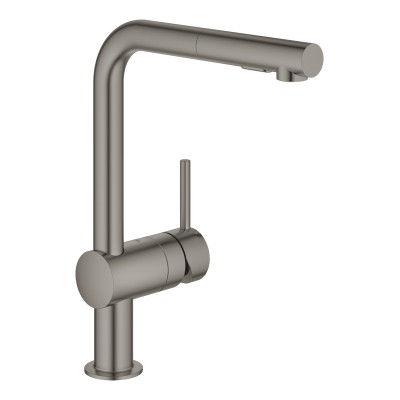 Grohe Змішувач для кухні Minta, довж.виливу - 223мм, поворотний/витяжний, 1важіль, графіт