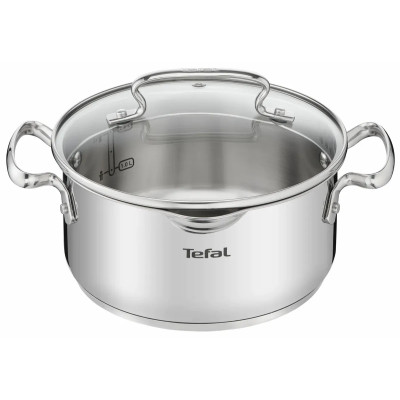 Tefal Кастрюля Tefal DUETTO+, 2.9л, з кришкою, нержавіюча сталь, скло