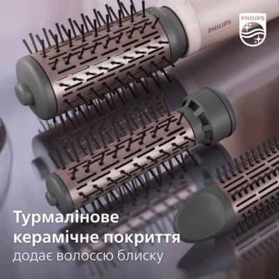 Philips Фен-щітка 7000 Series, 1000Вт, 3 режими, іоніз-я, оберт., кераміка, турмалін, рожевий