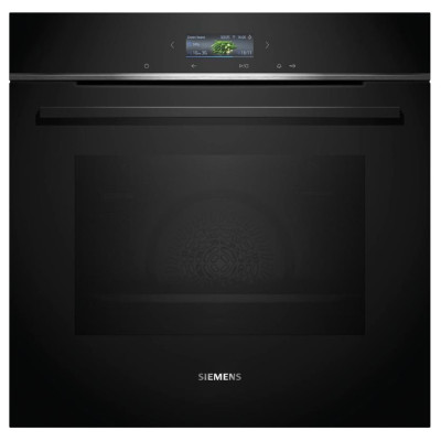 Siemens Духова шафа електрична, 71л, A+, дисплей, конвекція, піроліз, чорний