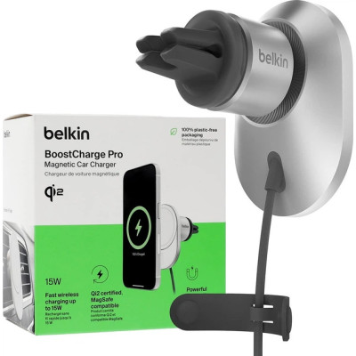 Belkin Автомобільний тримач смартфона Belkin Qi2 з бездротовою зарядкою (дефлектор)