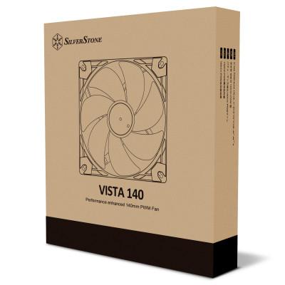 SilverStone Корпусний вентилятор Vista VS140B, 140mm, 1600rpm, 4pin PWM, 30.8dBa