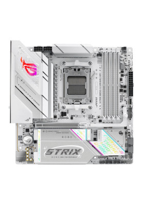ASUS Материнська плата ROG STRIX B850-G GAMING WIFI sAM5 B850 4xDDR5 M.2 HDMI DP WiFi BT mATX білий