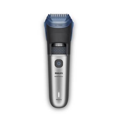 Philips Тример Philips Series 7000, для бороди і вусів, акум., сталь, чорно-сріблястий