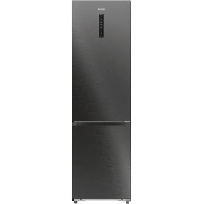 Gorenje Холодильник з нижн. мороз. камерою Gorenje, 203х66х60см, 2 двері, 257(121)л, А+, Total NF, Зона св-ті, Інвертор, Зовн. Дисп, Wi-Fi, чорний