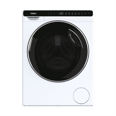 Haier Пральна машина фронтальна, 5кг, 1000, A+++, 44см, дисплей, інвертор, люк чорний, висота 70см, білий