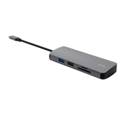 Trust Адаптер Trust Dalyx 8in1 USB-C> 1xUSB-А 3.2/USB-A 2.0/2xUSB-С/HDMI/Ehernet/SD/microSD, Алюміній, 0.15м, Сірий Trust Адаптер Trust Dalyx 8in1 USB-C> 1xUSB-А 3.2/USB-A 2.0/2xUSB-С/HDMI/Ehernet/SD/microSD, Алюміній, 0.15м, Сірий