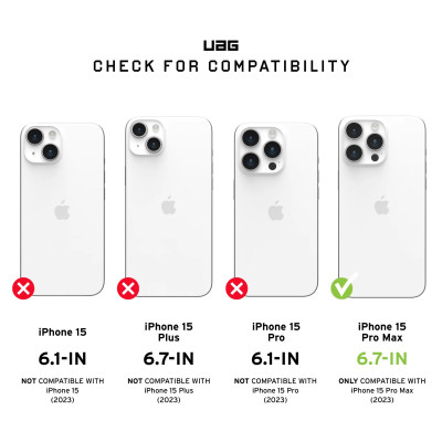 UAG Чохол Apple iPhone 15 Pro Max Plyo Magsafe, Black/Black