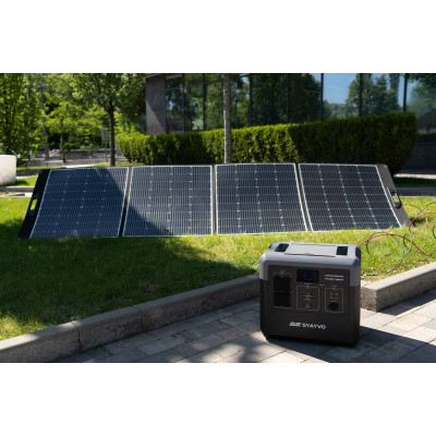 2E Портативна електростанція Syayvo 2400 Вт, 2560 Вт/год, WiFi/BT, паралельне підключення, швидка зарядка