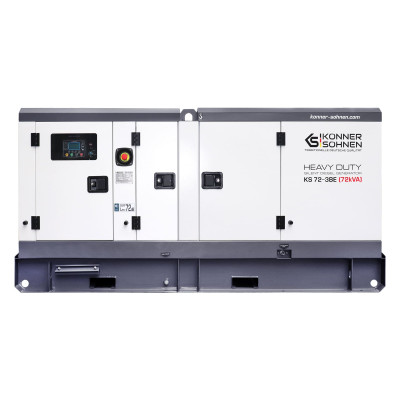 Könner & Söhnen Генератор дизельний KS 72-3BE, 230/400В, 72/65кВА, 3 фази, електростартер, ATS, передстартовий підігрів, IP54, двигун Baudouin, 1370кг