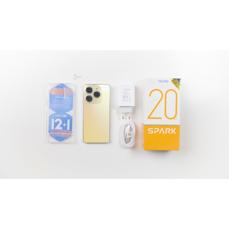 TECNO Смартфон Spark 20 PRO (KJ6) 6.78" 8/256ГБ, 2SIM, 5000мА•год, Moonlit Black