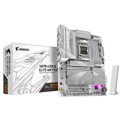 Gigabyte Материнська плата X870 A ELITE WF7 ICE sAM5 X870 4xDDR5 M.2 HDMI ATX