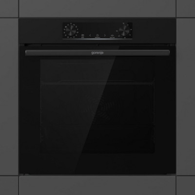 Gorenje Духова шафа електрична, 77л, A, дисплей, IconLed, піроліз, чорний