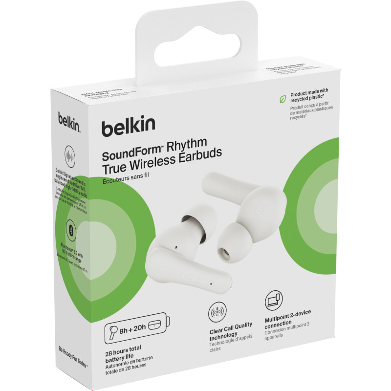Belkin Навушники TWS Soundform Rhythm True Wireless, білий