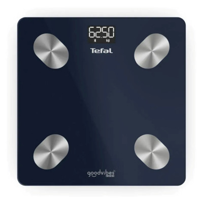 Tefal Ваги Tefal підлогові Goodvibes Life+, 180кг, Bluetooth, AAAx3 в комплекті, скло, синій