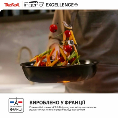 Tefal Набір посуду Tefal Ingenio Excellence+, 13 предметів, алюміній, нержавіюча сталь, бакеліт, чорний