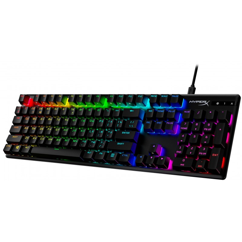 HyperX Клавіатура Alloy Origins Aqua USB RGB PBT ENG/RU, Black