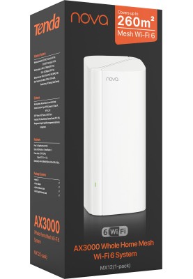 Tenda Система WiFi-Mesh MX12 NOVA AX3000, 1мод