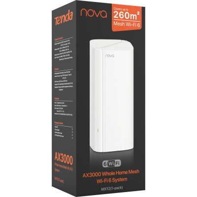 Tenda Система WiFi-Mesh MX12 NOVA AX3000, 1мод Tenda Система WiFi-Mesh MX12 NOVA AX3000, 1мод