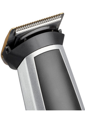 BaByliss Набір для стрижки, для бороди, вусів, голови, носа і тіла, акум., вібраційний мотор, насадок-8, чохол, сталь, сірий